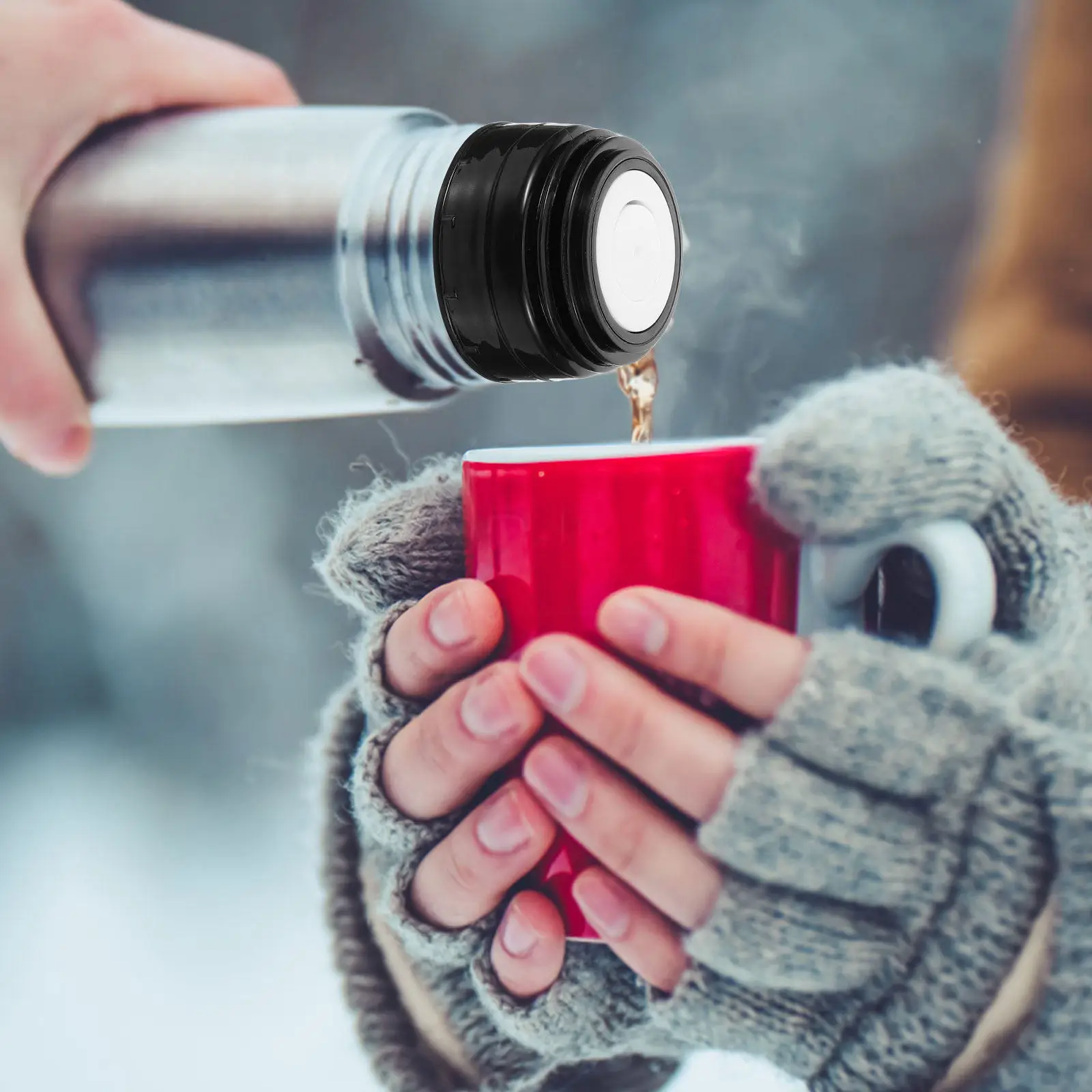Replaceable Vacuum Water Bottle Cap Leak-Proof Thermal Kettle Lid Seal Easy Opening Closure for Beverage Container