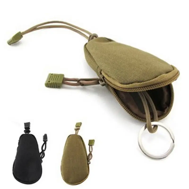 Hiking Camping Organizer EDC Mini Tactical Small Wallet Coin Purse Outdoor Men Key Pouch Money Bag Tritium Keychain Pocket Tool