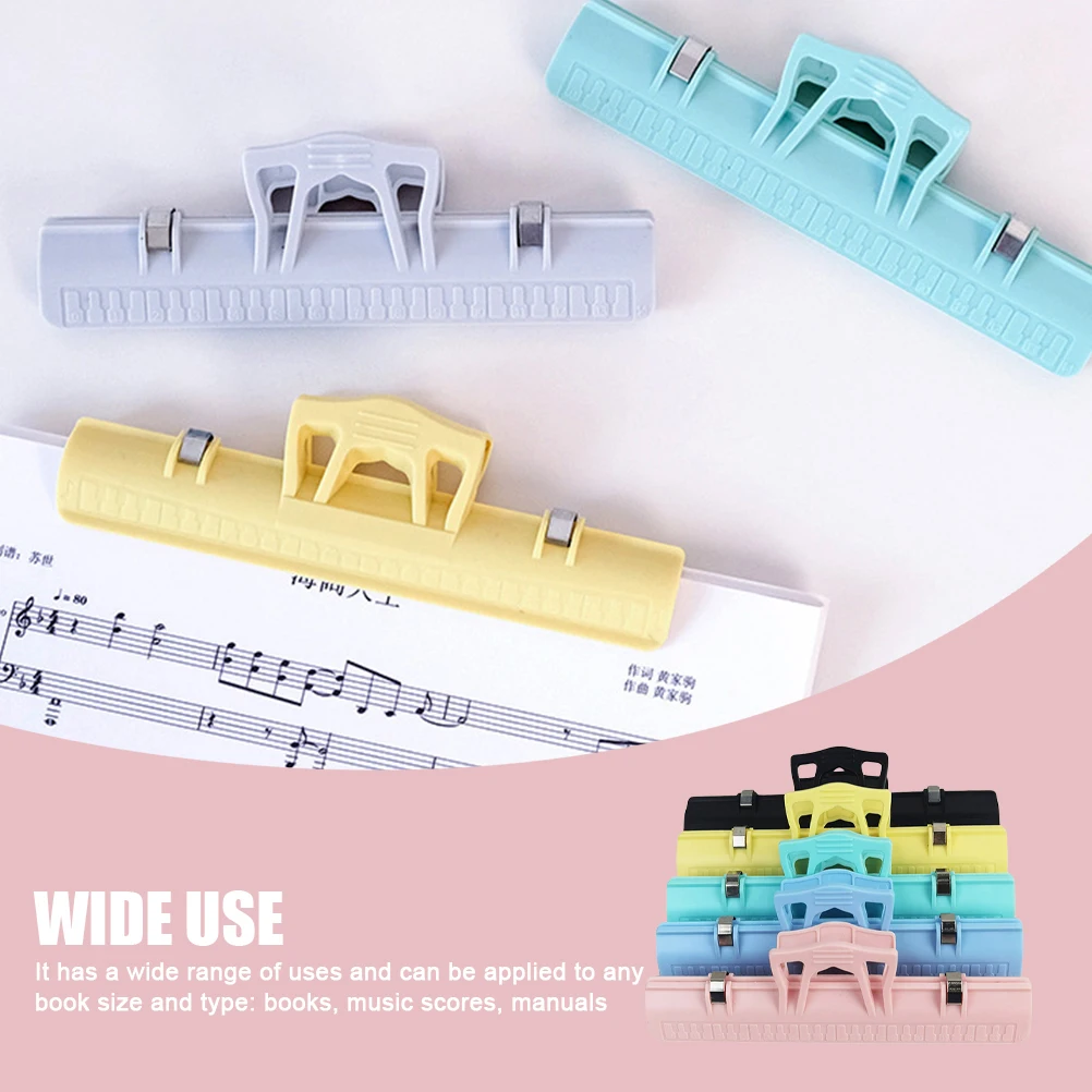 

5 Pcs Book Page Holder Clips Paperclip Clamp Fancy Musical Score Strong Note Shape