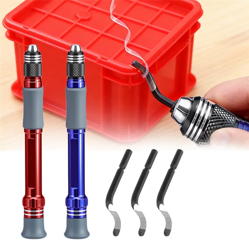 مجموعة إزالة الأزيز مع شفرات 3 قطع، مجموعة سكاكين تشذيب الأزيز، أداة إزالة الأزيز للمعادن، الراتنج، PVC-B61B #4