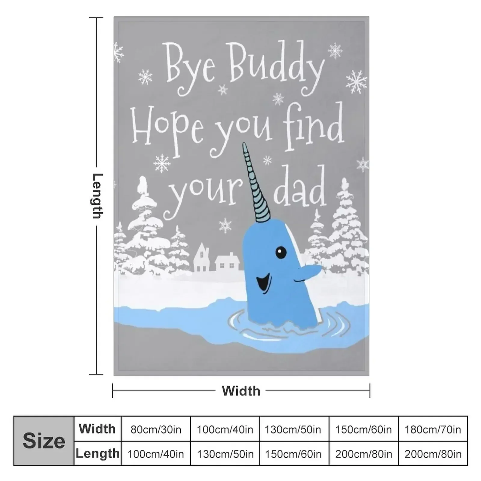 Bye Buddy Hope you find your dad Throw Blanket blankets and throws Stuffeds Soft Plush Plaid Sofa Quilt Quilt Blankets
