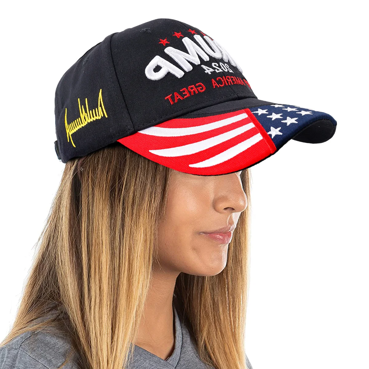 2024 Baseball Cap For Trump Embroidery Cap USA Flag Baseball Caps Donald  Keep America Great 3D Letter Embroidery President Hat