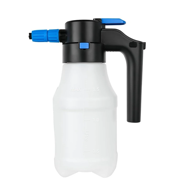 

1.5 Liters Electric Pressurized Foam Sprayer For Car Washing, Electric Foam Sprayer With USB Cable, For Home Garden