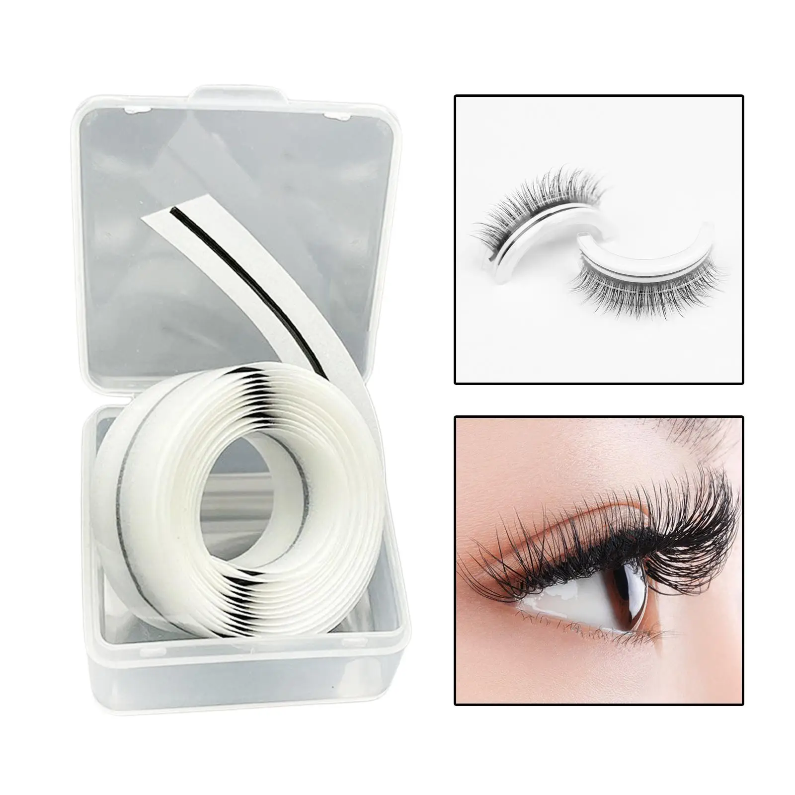 Self Adhesive Eyelash Glue Strips No Glue Needed Natural Look for Makeup