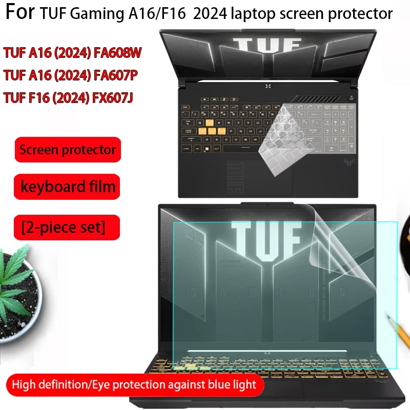 

Защитная пленка для экрана TUF Gaming A16/F16 2024, 16 дюймов, FA608W/FX607J, пленка для клавиатуры компьютера FA607P, аксессуары для ноутбука с защитой от царапин