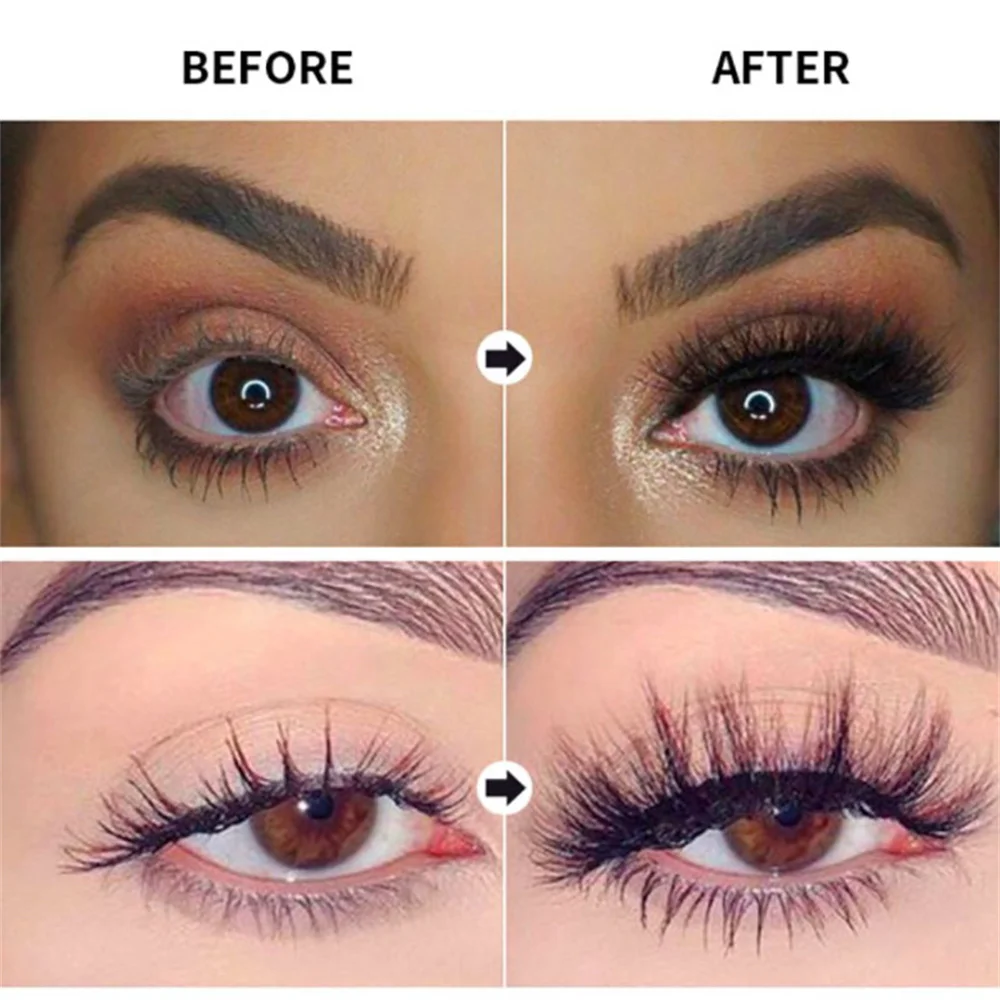 1pc 4D Mascara Thick Slender Curly Waterproof And Sweatproof 24h Lasting Effect Without Smudge Mascara Makeup Tools