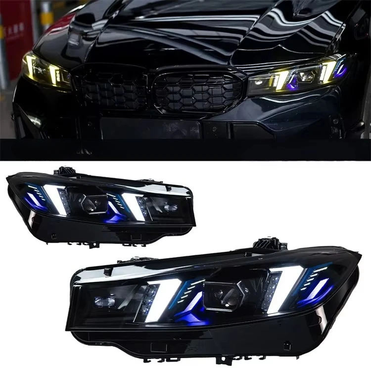 

Veidt for 2023-2024 3 Series Headlight Assembly G20 Modified Dual-Color Fang Style Lens Headlight LED Daytime Running Light