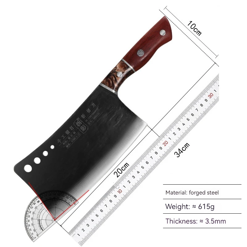 Handmade Forged Knife Sharp Slicing Cleaver Chopper Kitchen Knives Bone Meat And Poultry Tools Wood & Resin Handle Cooking Tools