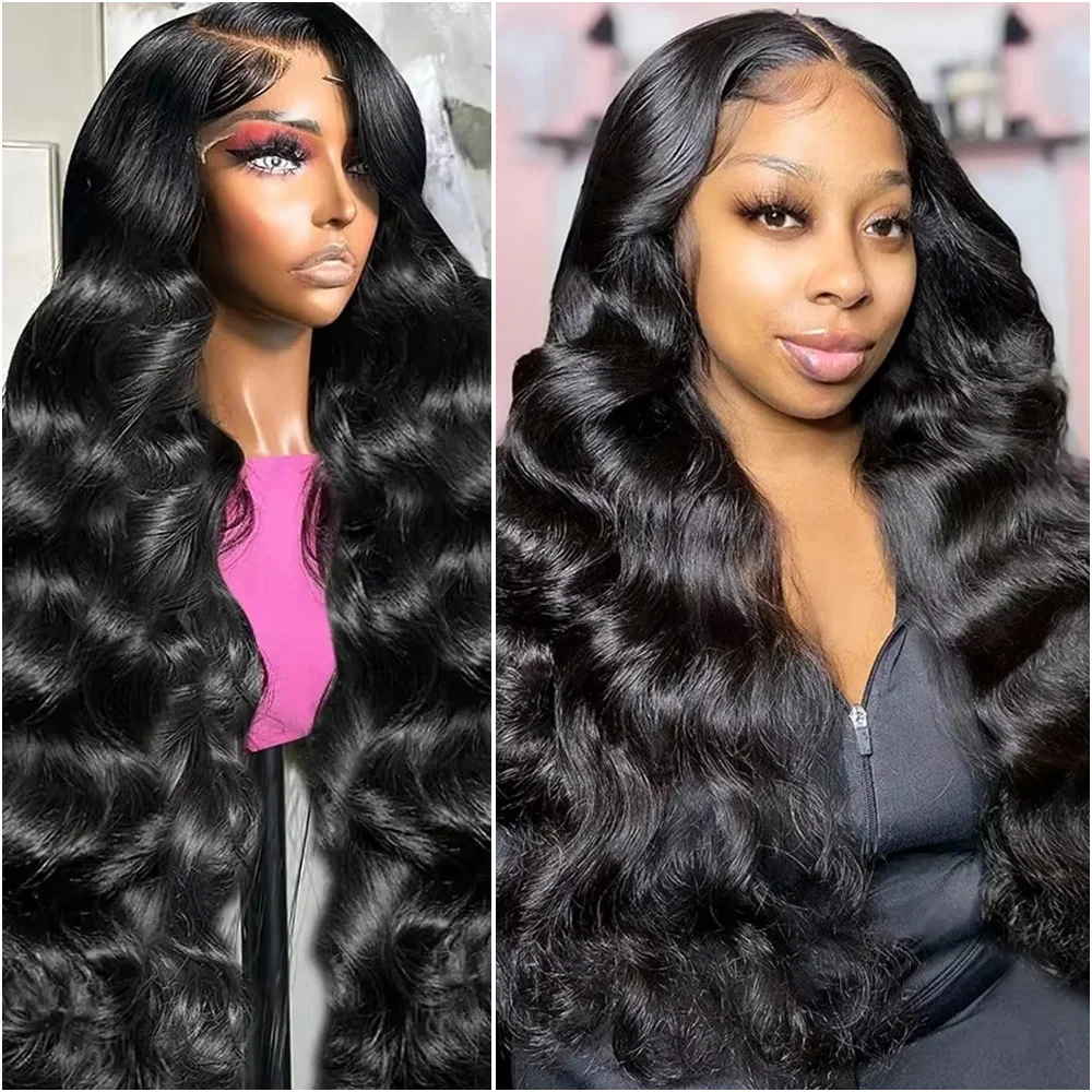 

7x6 360 HD Lace Frontal Wig 40 Inch 200% Density Body Wave Pre Plucked Brazilian Human Hair 13x6 Lace Front Wigs For Black Women