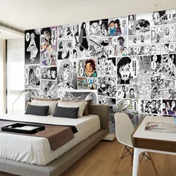 Japanese popular animation (21X30cm) 20/30/40pcs self-adhesive cartoon stickers room decorations wall stickers