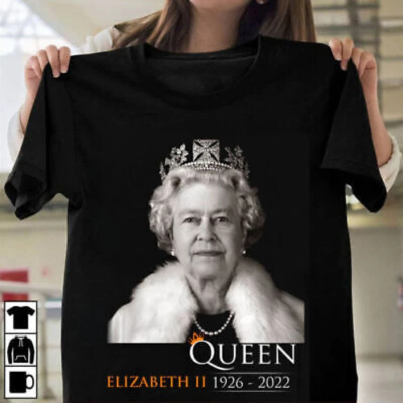 Legendary Queen 1926 - 2022 Queen Elizabeth II T Shirt New 100% Cotton Short Sleeve O-Neck T-shirt Casual Unisex Top