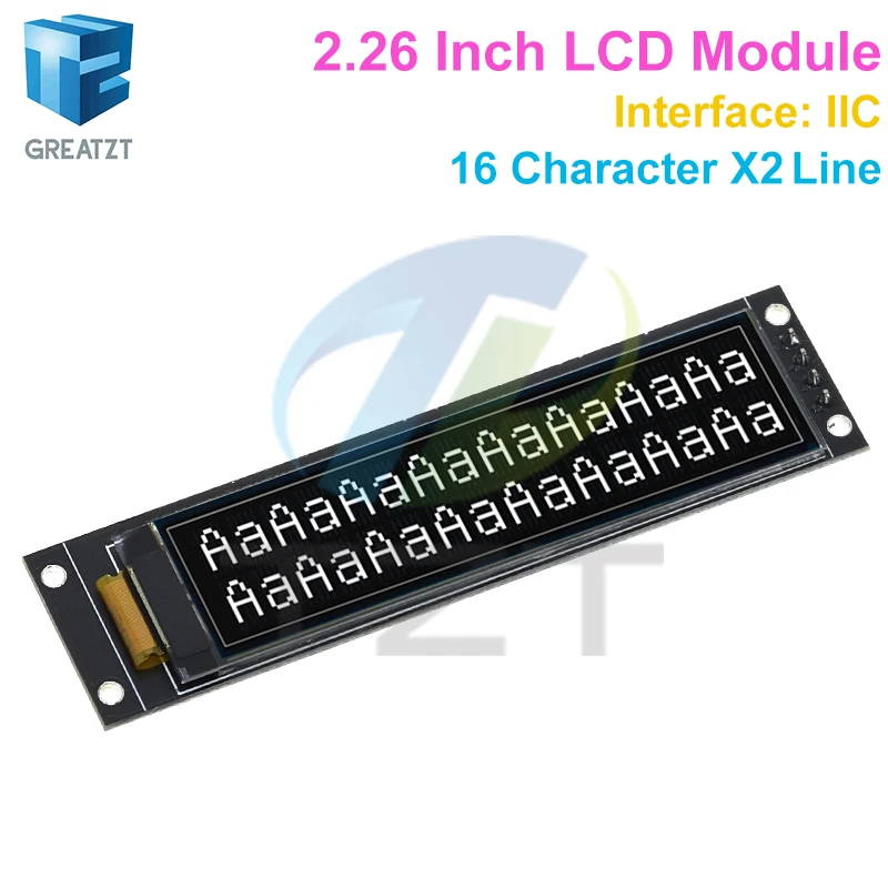 

TZT 2.26 Inch 4PIN White OLED Screen Module IPS 1602 Character OLED Screen KS0066 Drive IC IIC Interface 3.3V For Arduino