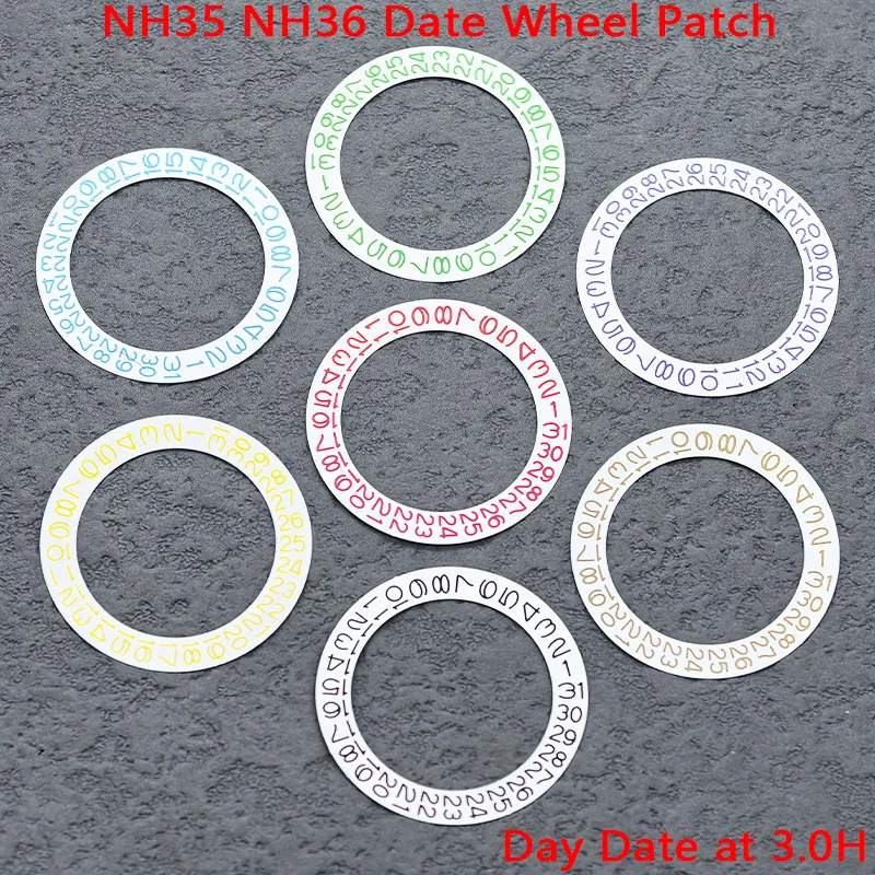 

NH35 Movement Date Wheel Patch Fit Japan NH35 NH36 4R35 4R36 Automatic Movement Crown at 3.0H NH35 NH36 Dial Wheel Paste Patch