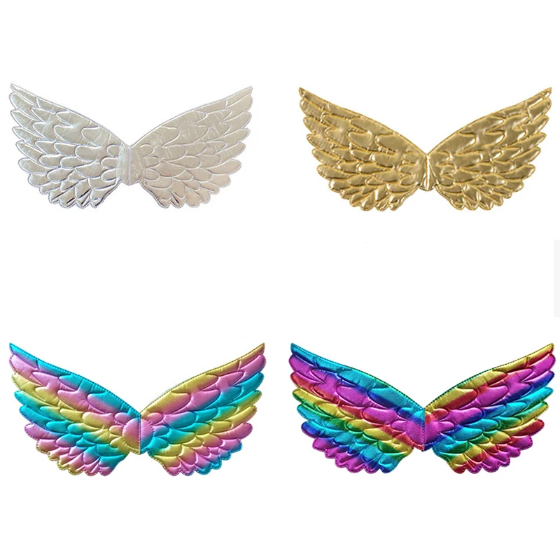 Cute Unicorn Theme Wings Rainbow Little Girls Angel Wings Baby Shower Kids Birthday Party Decoration Prom Performance Cosplay