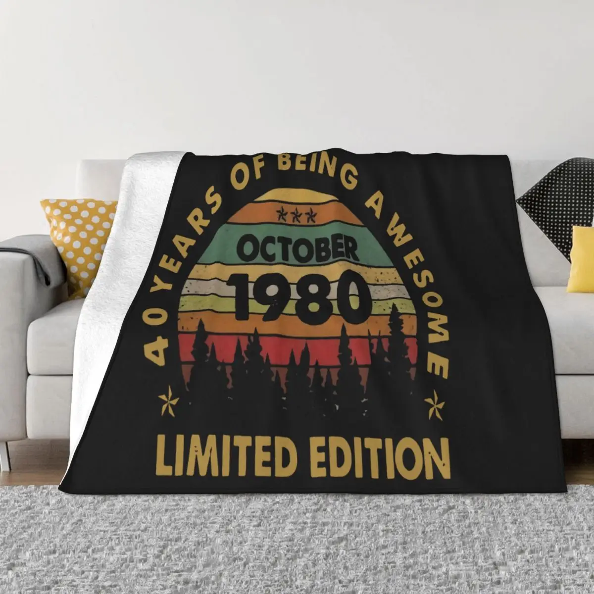 男性用毛布,40歳の誕生日プレゼント,衣類,ファンの40歳,1980