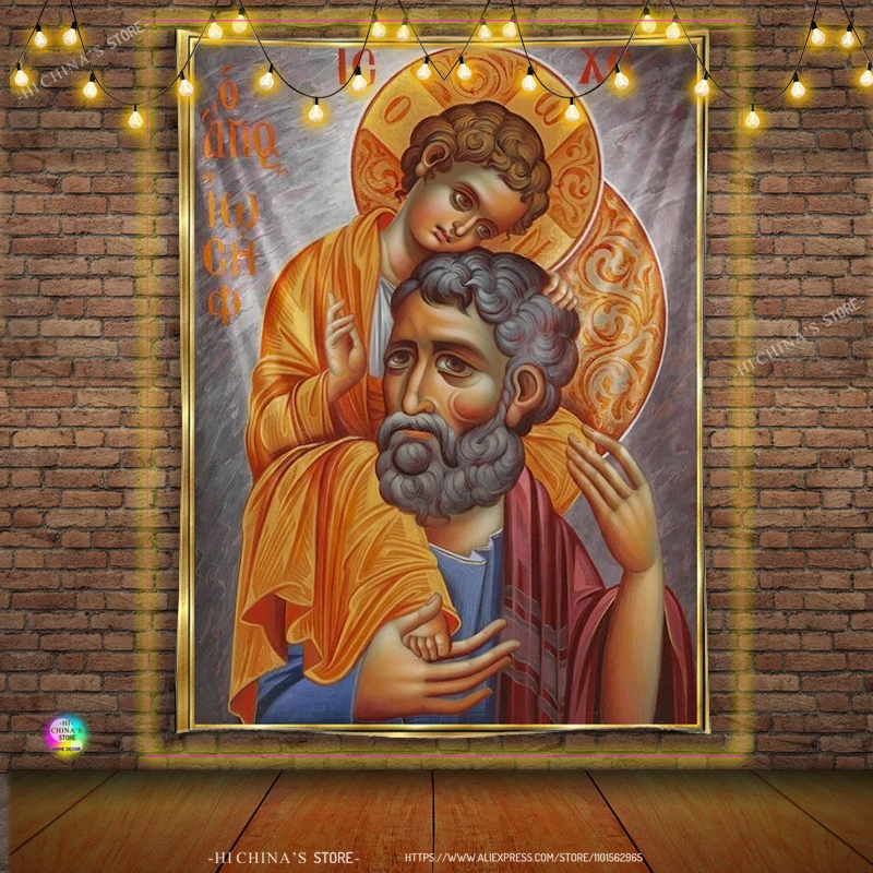 المسيح يسوع ديكور المنزل الملاك Aesthetic ملحق الجدار الشنق الكنيسة المسيحية جدارية الديكور مريم العذراء غرفة ديكور الفن #5