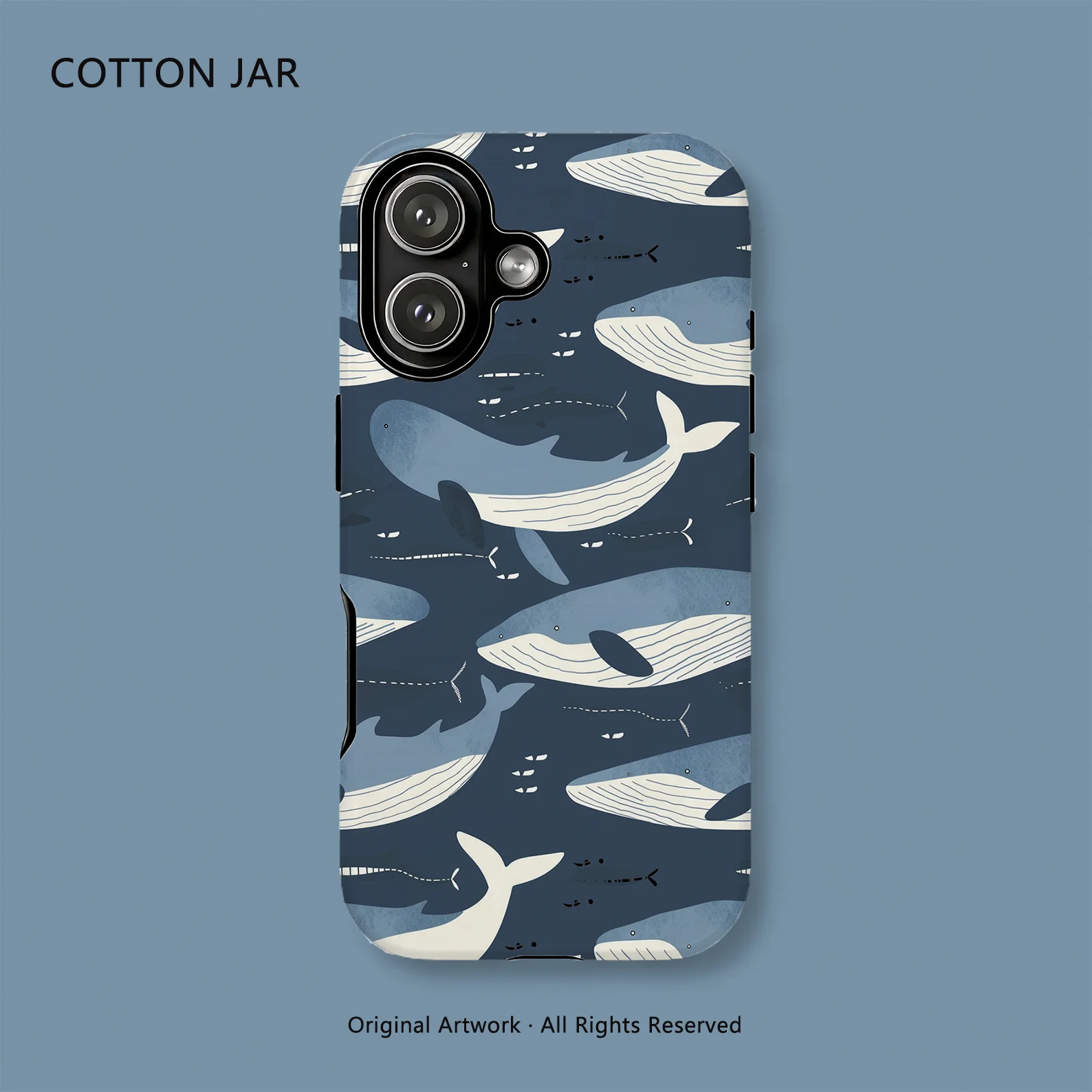 

Cute Illustrated Whale Ocean Case For iPhone 15 14 13 Pro Max 17 16 Plus 12 Magnetic Wireless Charging Shockproof Back Cover