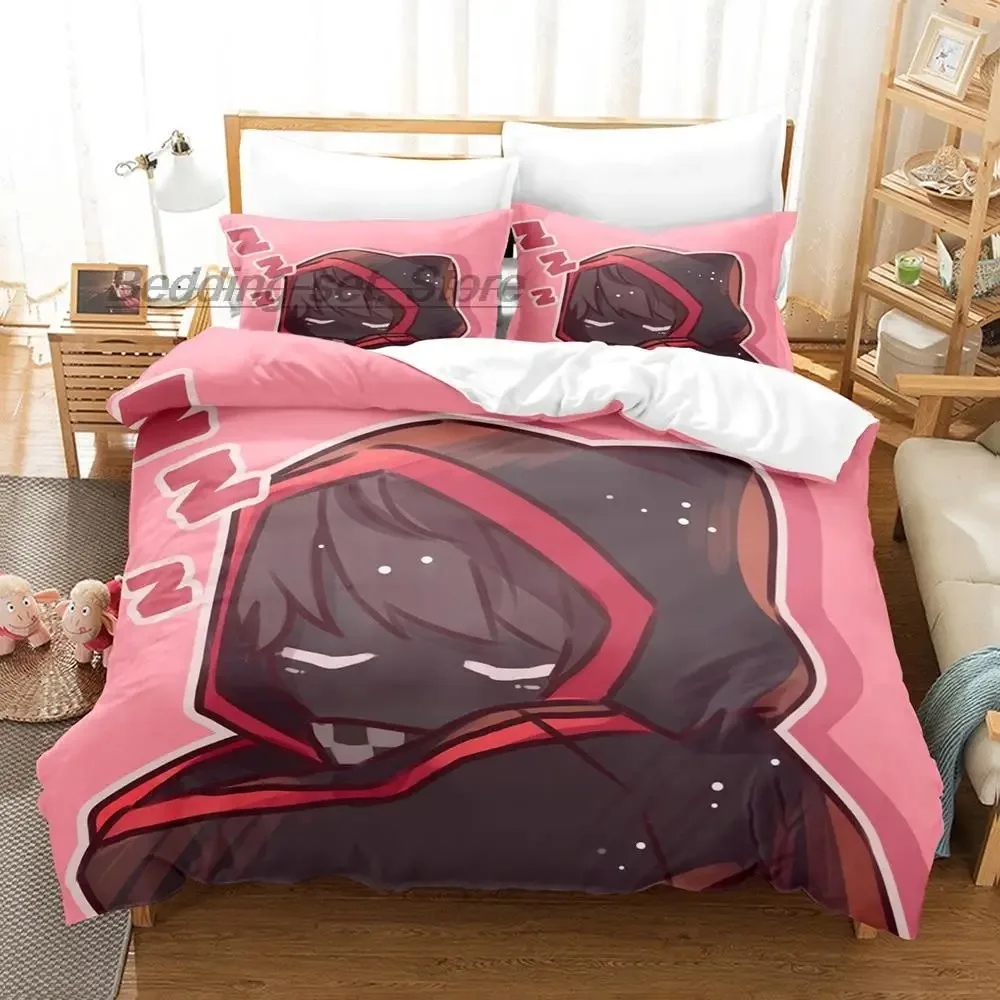 

Badboyhalo Team SMP Bedding Set Single Twin Full Queen King Size Bed Set Aldult Kid Bedroom Duvetcover Sets 3D Anime 2022