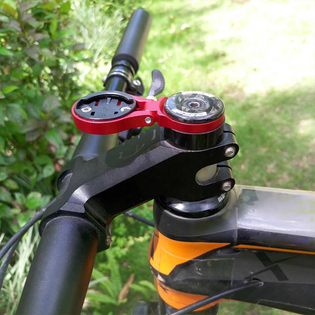 Крепление для велосипедного компьютера для простой установки, изготовленное из алюминиевого сплава и ABS, прочное и совместимое красное