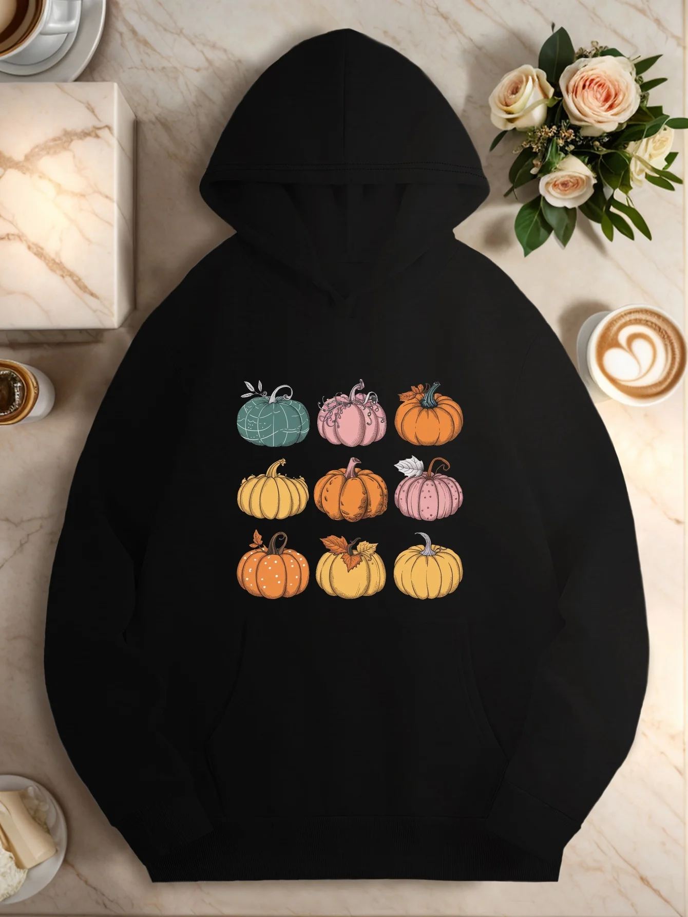 

Pumpkin Graphic Printing Autumn and Winter Pure Cotton Men's and Women's Hoodies Outdoor Street Sports Training Brand Trend