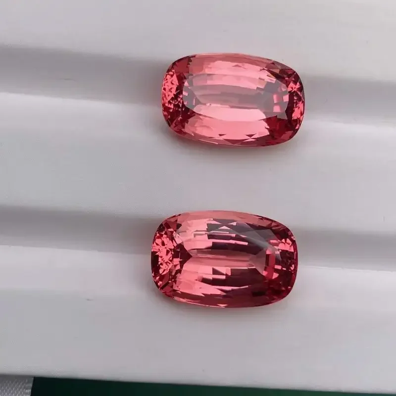 

Pirmiana New Arrivals Big Size Cushion Cut Lab Grown Padparadscha Color Sapphire Loose Gemstone Custom Mede Accepted