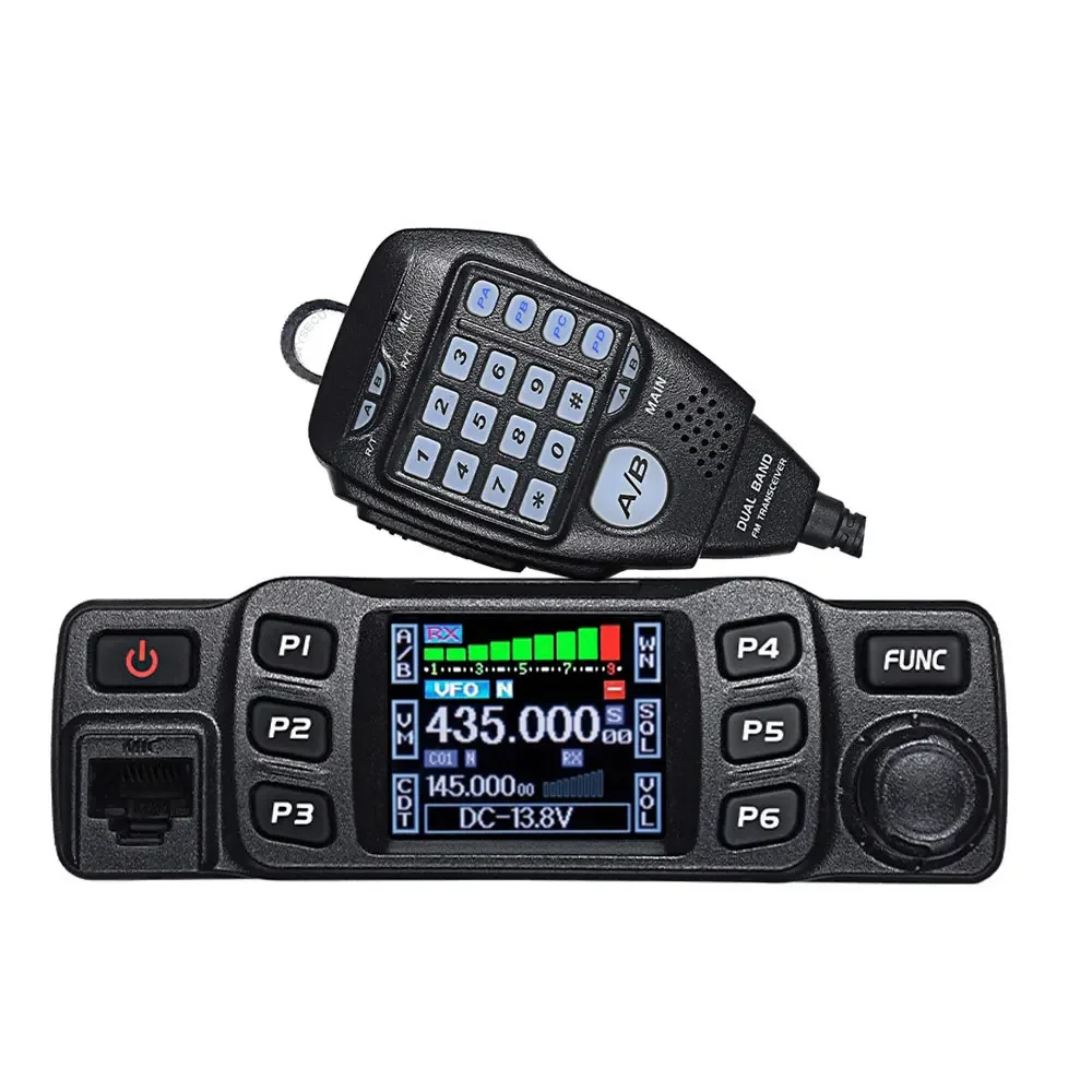 AnyTone AT-778UV Mobile Radio Dual Bands VHF UHF Large Screen Display CTCSS DCS DTMF Vehicle-mounted Wireless Transceiver