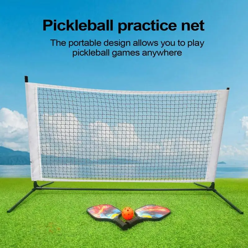 Pickleball Trainer Net Badminton Training Net Quick Setup Home Equipment Pickle Ball Equipment For Backyard Driveway Park Beach