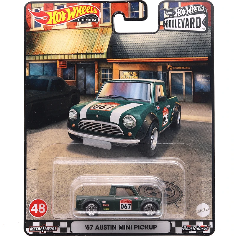 Original Hot Wheels Premium Car Diecast 1/64 Boulevard Datsun Lykan Austin Mini Pickup modello in metallo bambini ragazzi giocattoli regalo da