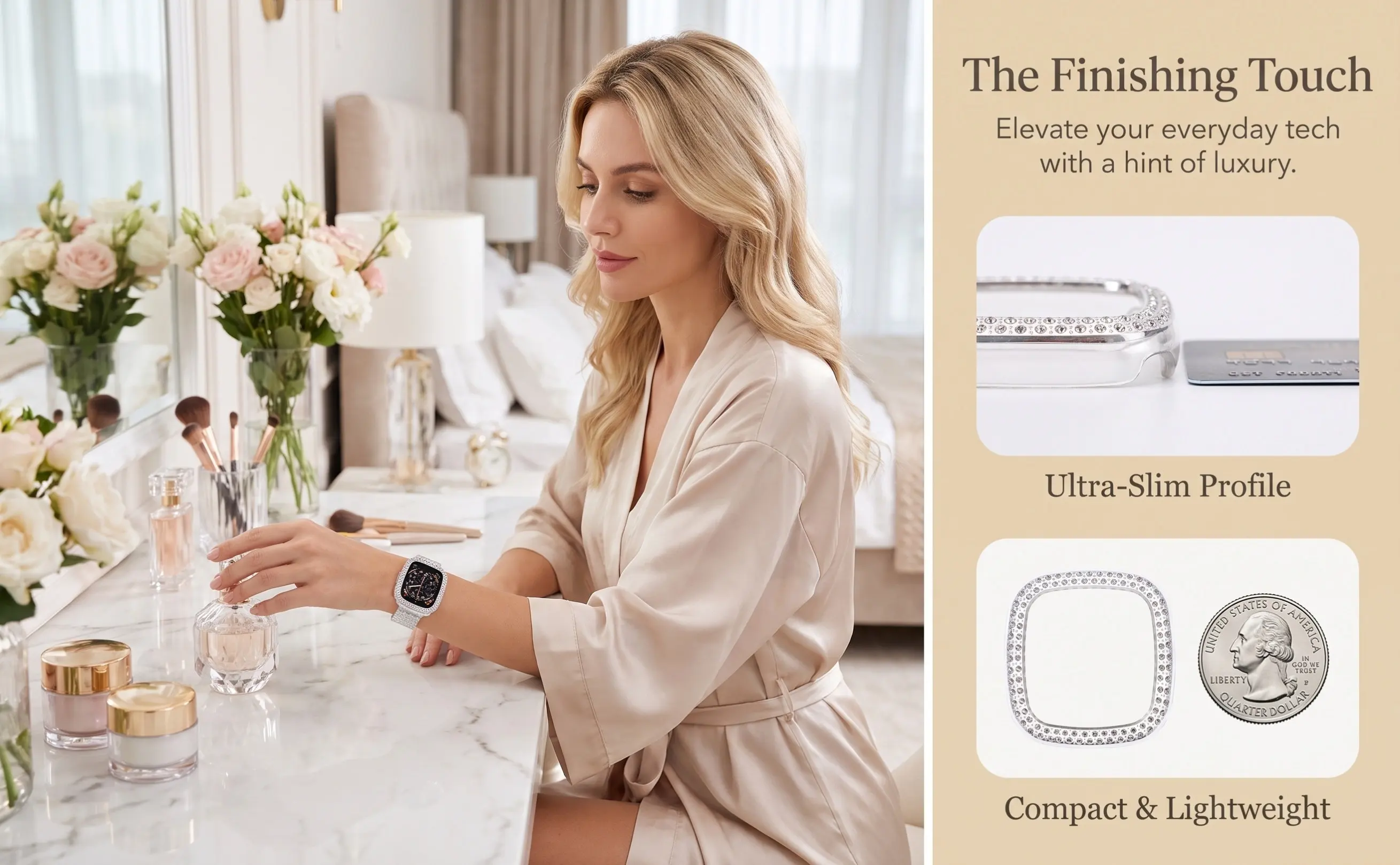 1Pcs Electroplated Watch Edged Case Tpu Lightweight Bumper Protector for Smartwatch Easy Installation Stylish Gift Ready Design