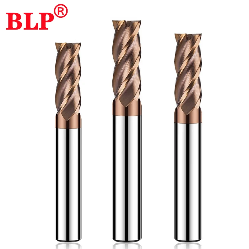 HRC55 4-Flute Cnc alloy Milling Cutter Tungsten Steel Carbide Coating Flat End Mill For CNC Mechanical Machining Endmills Tools