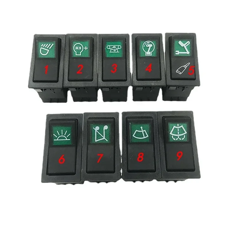 

Excavator temporary worker linggong EC140 210B 240B 360 wiper headlamp switch button accessories