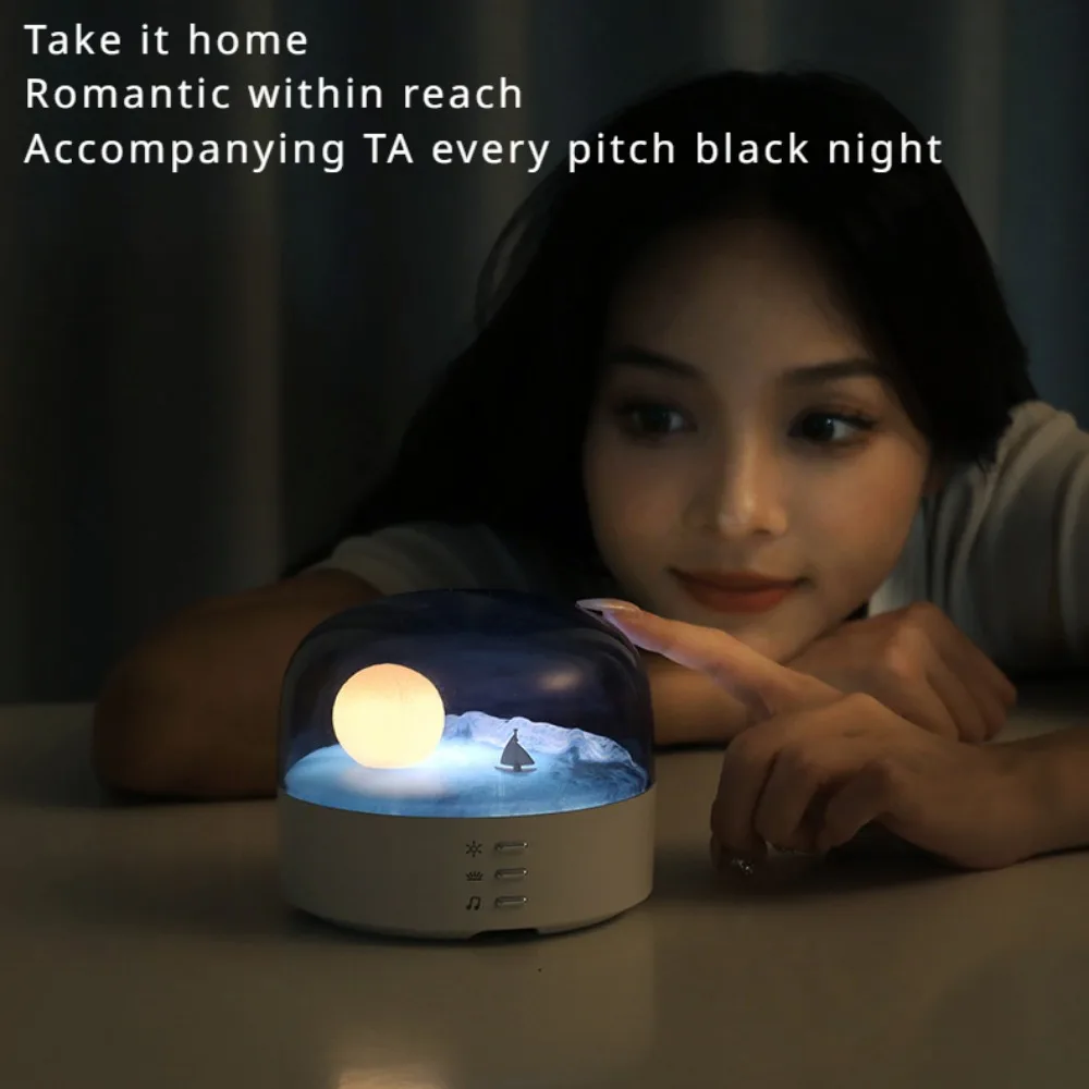 Creative Bluetooth Audio Small Night Lamp Gift Decoration Eye Protection Bedside Bedroom Ambience Light Speaker Night Light