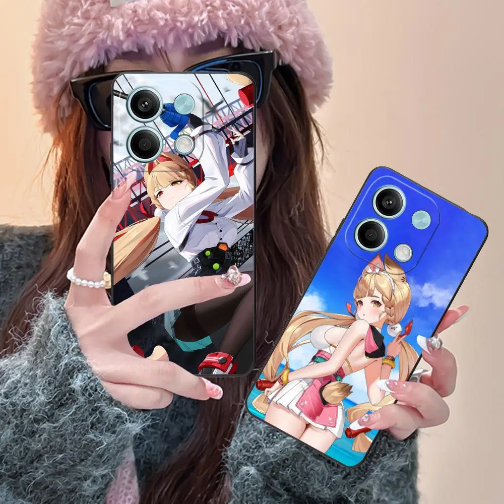 حافظة هاتف Zenless Zone Zero Alice لهاتف Xiaomi Redmi Note 14 13 12 11 A5 3 2 1 Pro Plus 4G 5G طباعة ملونة فاخرة #5