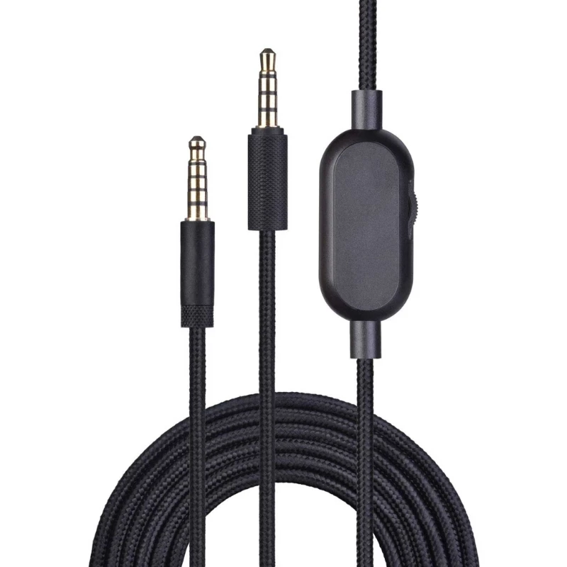 Práctico cable repuesto para auriculares para juegos G433/G233, cable control volumen 448F