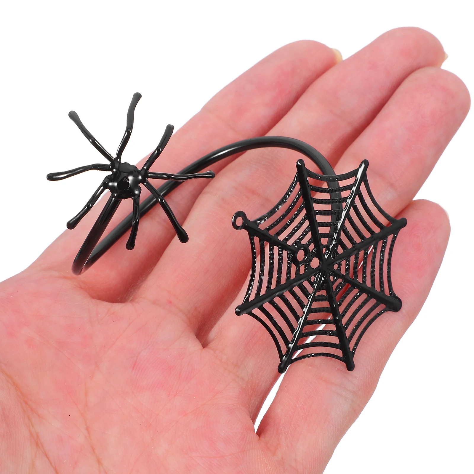 

6pcs Spider Web Napkin Rings Metal Halloween Spider Napkin Holder For Dinner Table Party Decor Kitchen Banquet Decoration