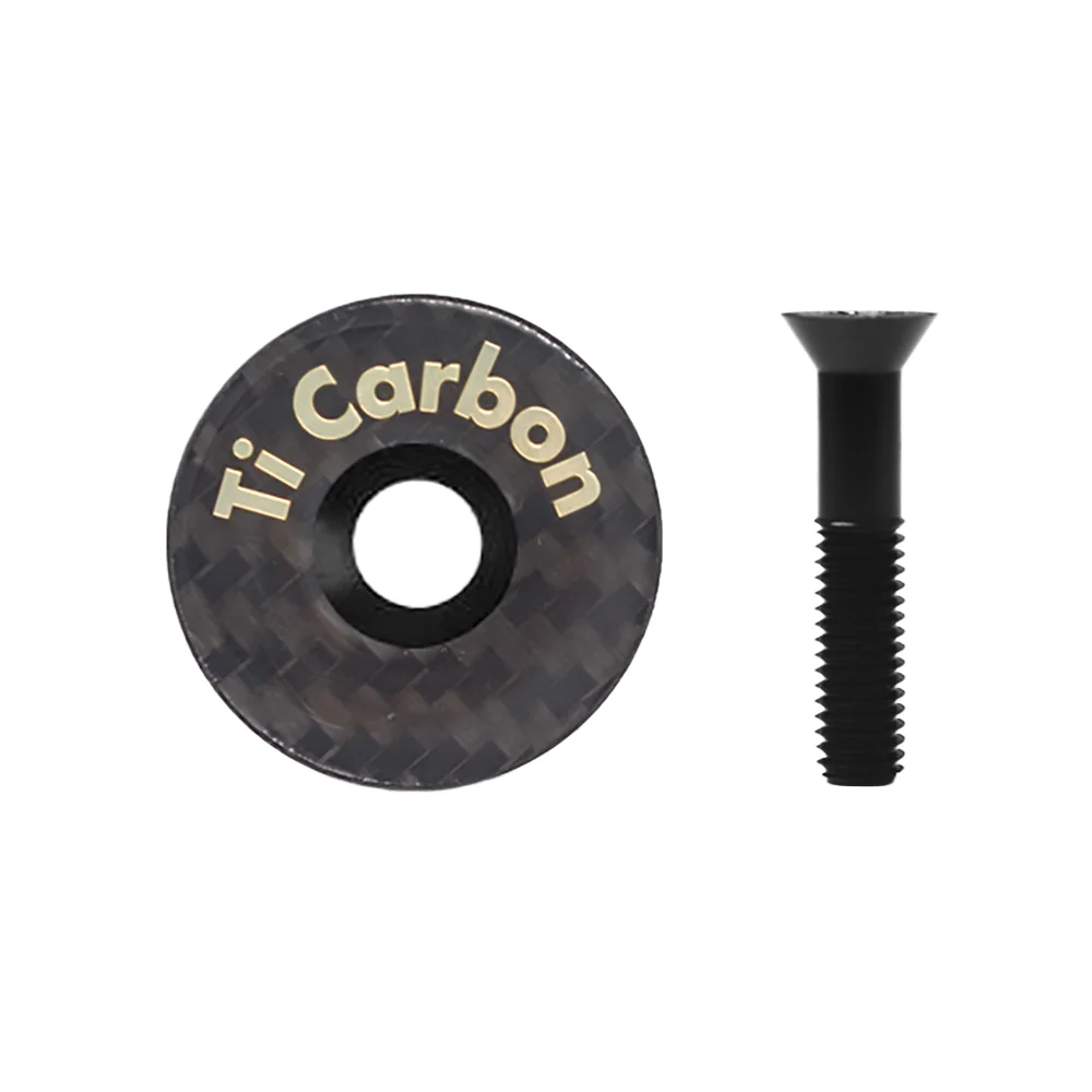 Super light carbon fiber bowl set cover Sun cover mountain road front fork tube cover top cover alloy screw 10g