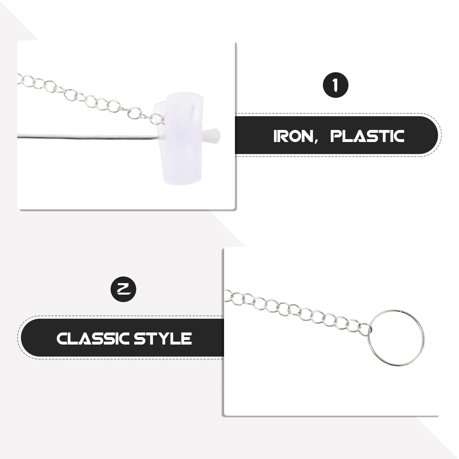 10Pcs Clothes Display Hanging Chain Heavy Duty Iron Metal Adjustable Height Retail Shop Garment Display Chain Ceiling Hanging