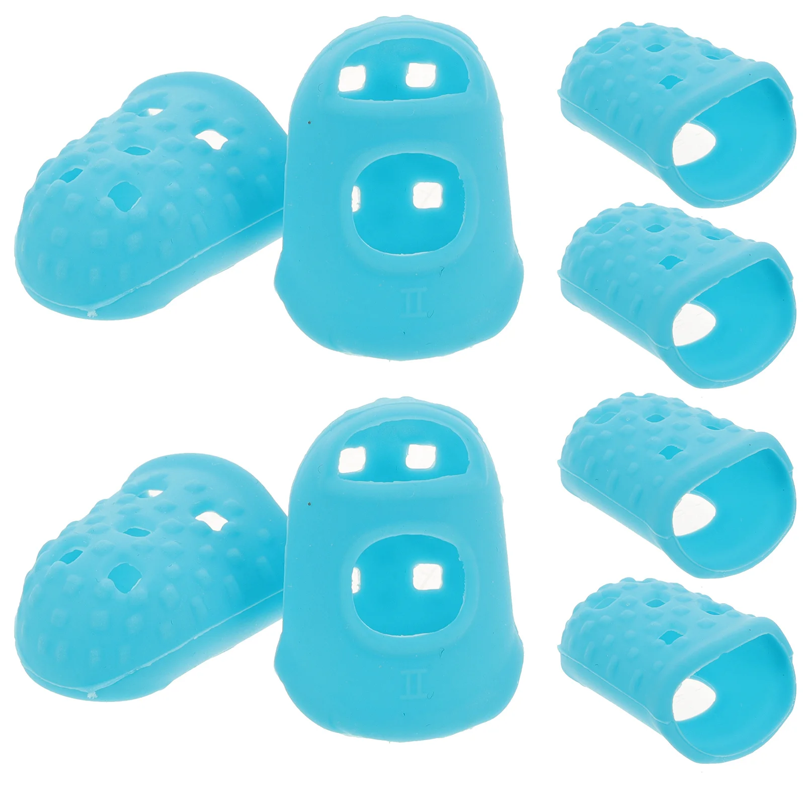 

10pcs Silicone Finger Covers Non-Slip Durable Protective Caps For Sewing Cross-Stitch Diy Embroidery Nail Protection Finger
