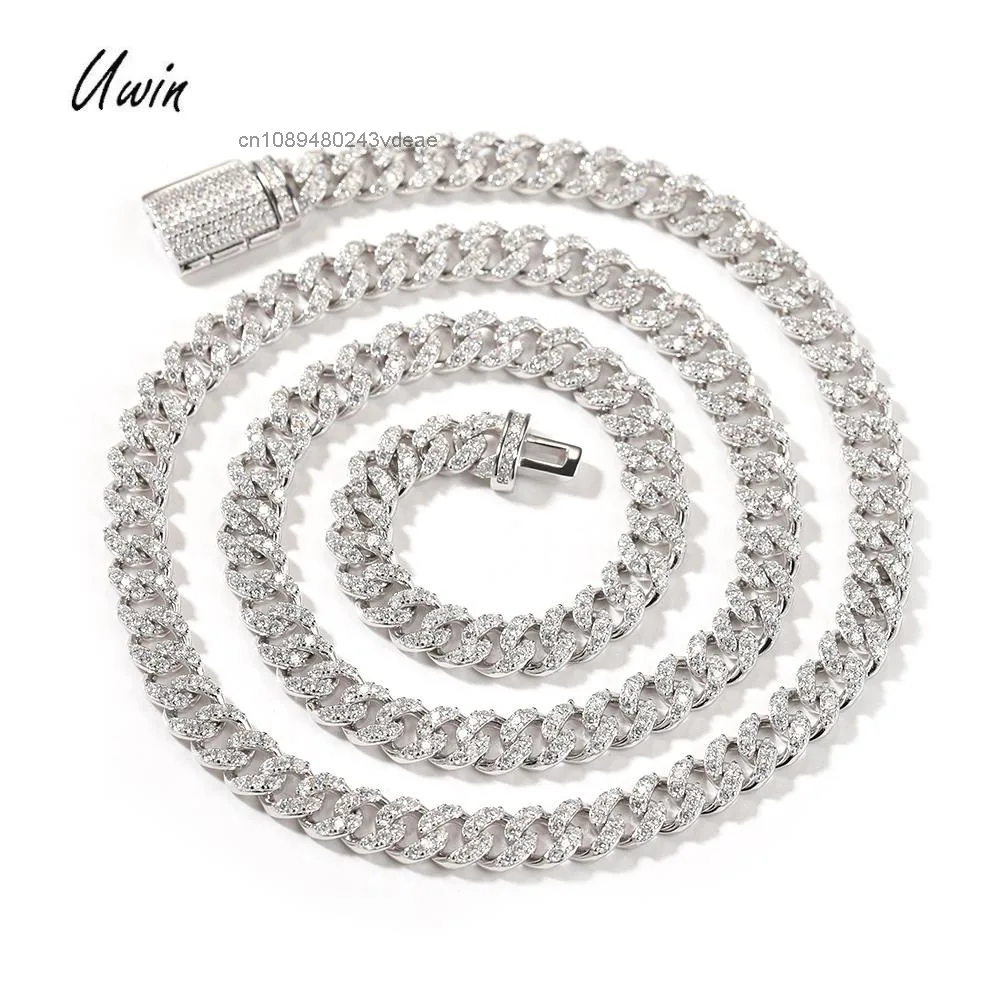 Jewelry Fine 6MM Cuban Link Chain 925 Sterling Silver Moissanite Hiphop Jewelry Women Men Necklace Bracelet Wedding Religious.