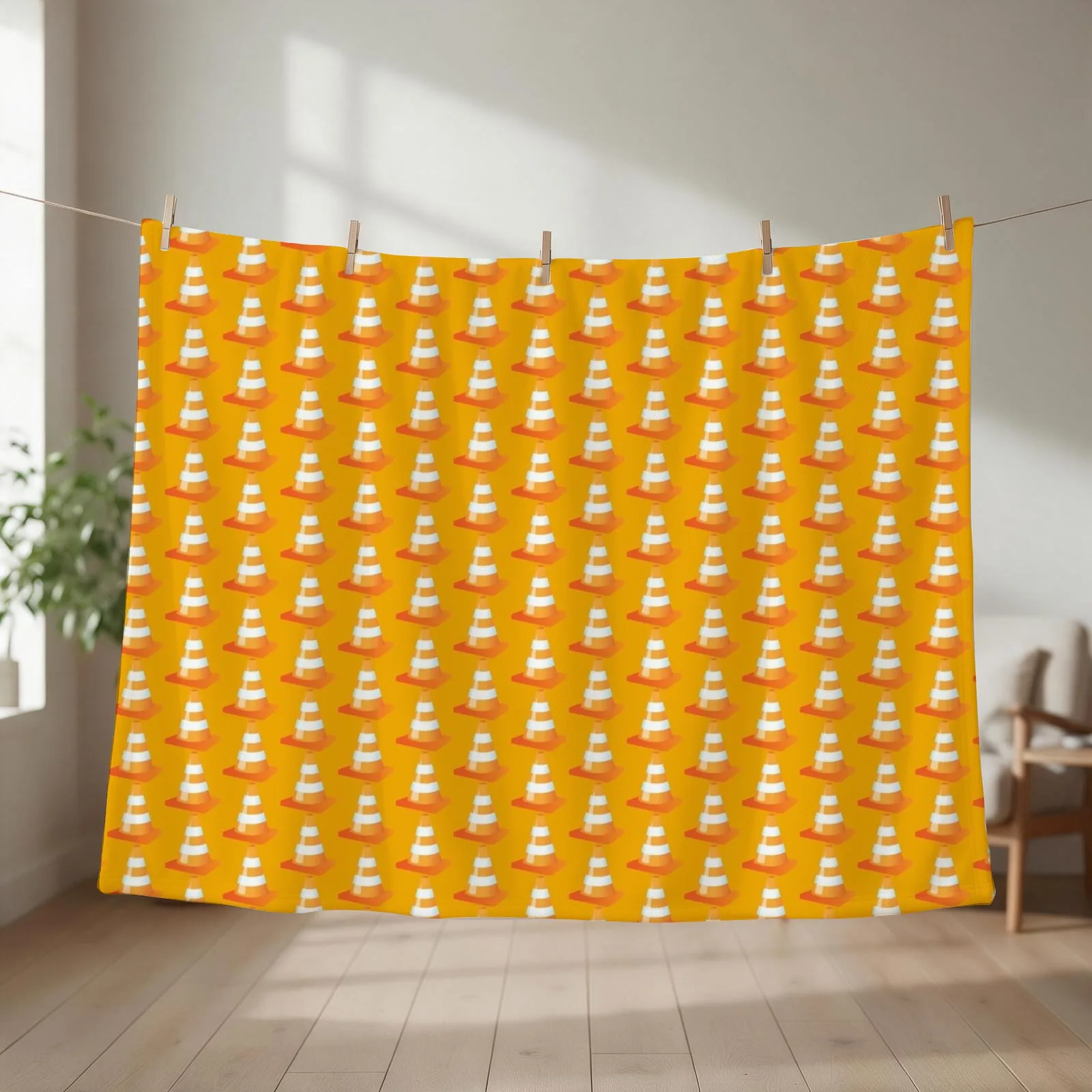 Traffic Cone Funny Road Marker Roadworks Design Throw Blanket for babies warm winter For Baby bed plaid Blankets