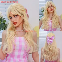 Movie Cosplay Costume Girl Barbi Hunman Long Hair High Temperature Resistant Synthet Braided Wig Halloween Party Prop
