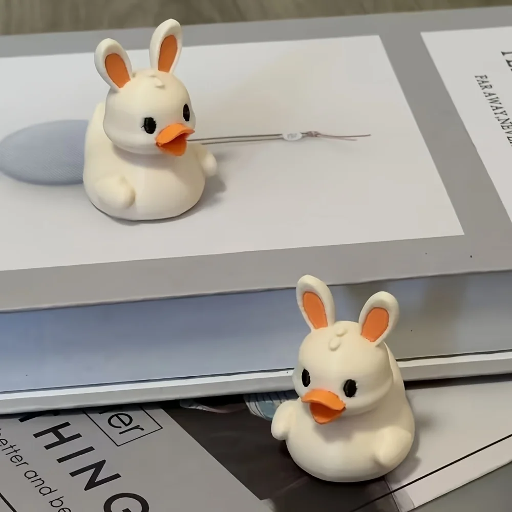 Cute Bunny Duck Statue, Easter Decoration Car Ornament, Duck with Bunny Ears, Suitable Holiday Decoration, Holiday Gift Giving