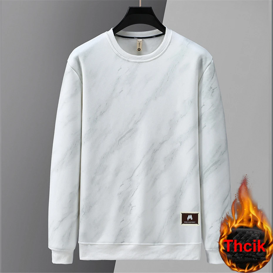 Autumn Winter Fleece Sweatshirt Men 10XL Plus Size Sweatshirts Pullover Male Fashion Tie Dyeing Design Sweatshirts Big Size 10XL