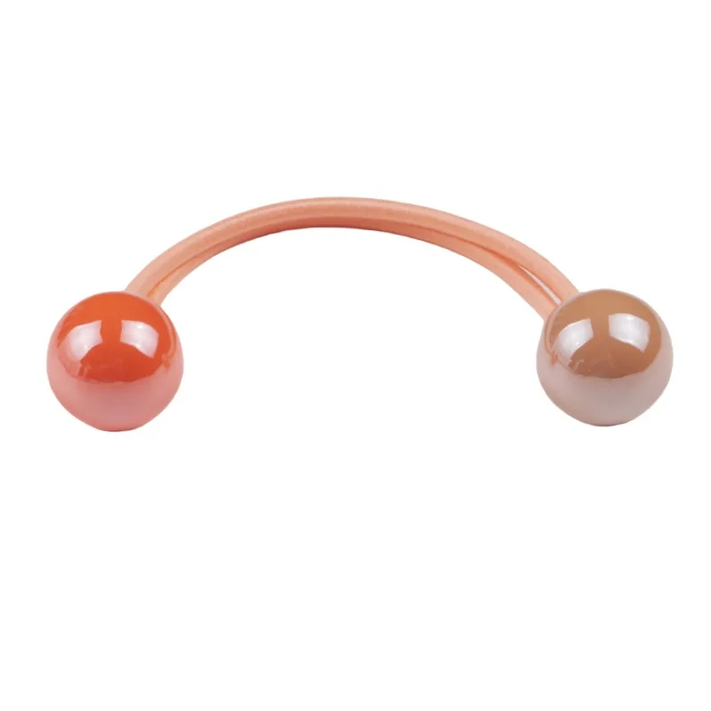 Lazos elásticos para el pelo para niña, cintas para el pelo con bolas de pompón de dos cuentas de colores, accesorios para el cabello para niña, 2