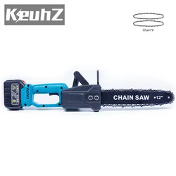 Brushless electric chain saw 12 inch high power lithium high-speed wireless saw household outdoor wood