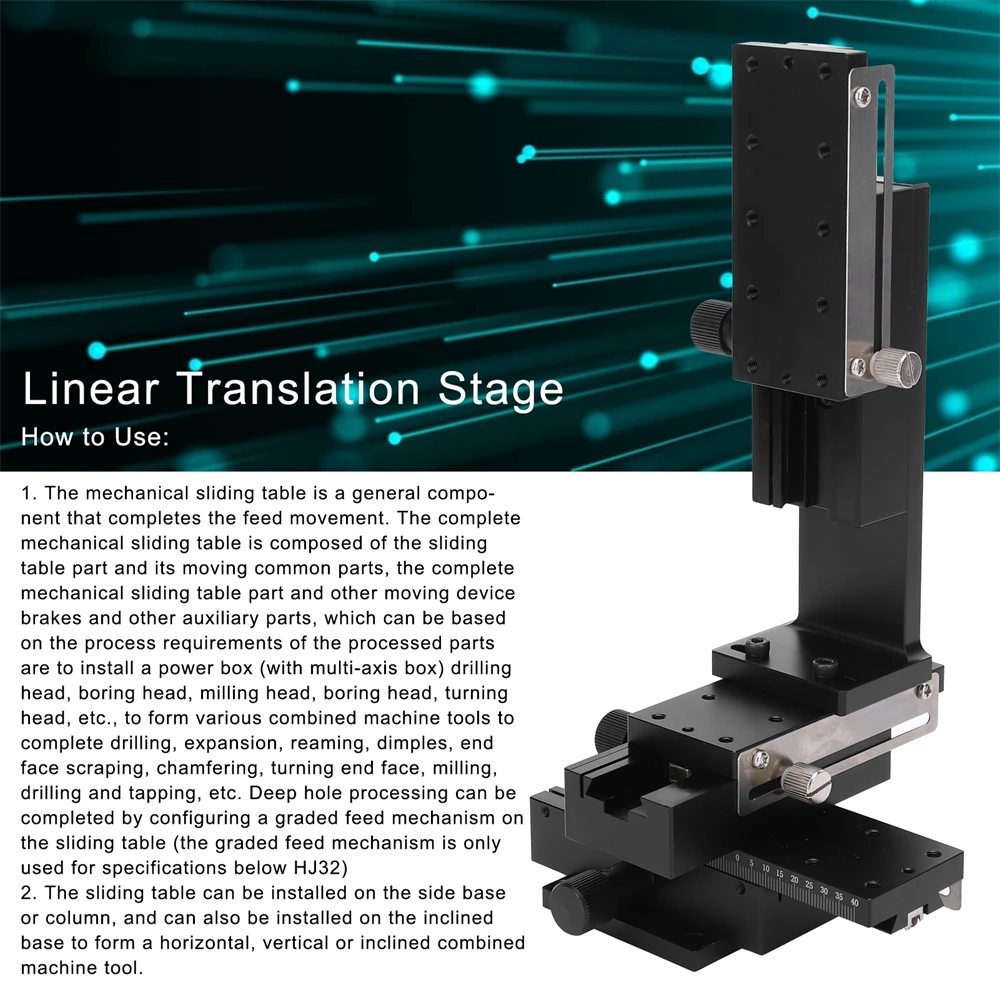 

Linear Translation Stage XYZ Axis Manual Trimming Adjustable Platform 40 x 90mm HF3‑A90