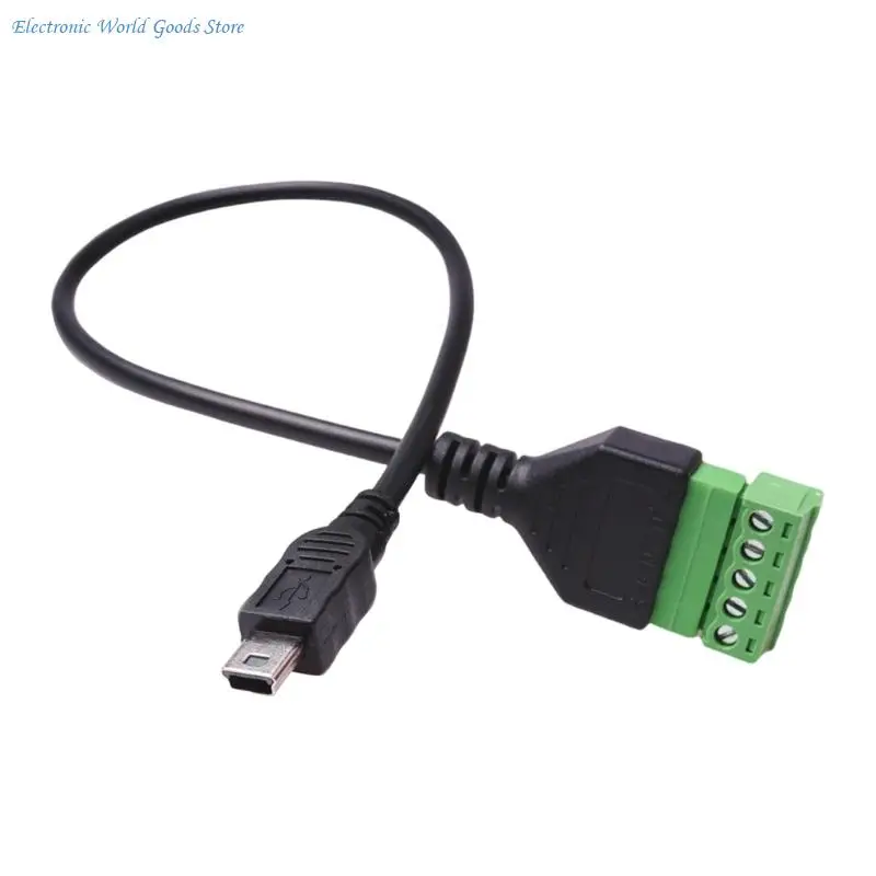 A3PD Mini USB 5Pin Male/Female To 5Pin Terminal Adapter 30Cm Long ABS Metal Design