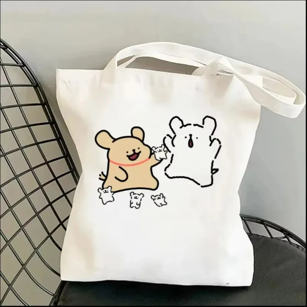 

2026 New Canvas Tote Bag Unisex Large Capacity Casual Shoulder Bag Reusable Eco Shopping Handbag