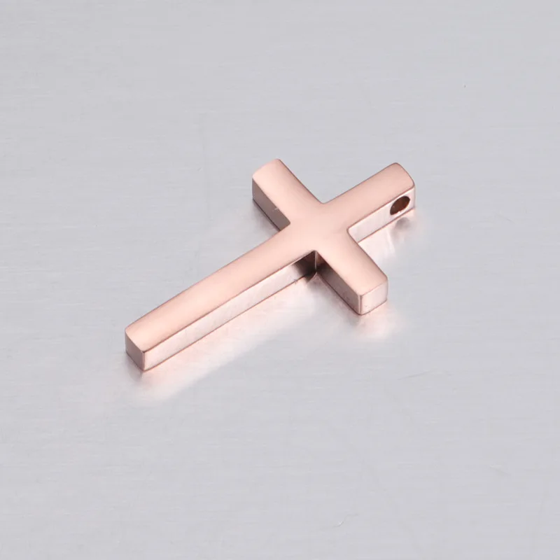 5Pcs 17x31mm Cross Mirror Polish 304 Stainless Steel Blank Stamping Charms Pendants Tags Diy Jewelry Findings Accessoires