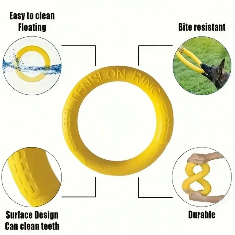 Dog Ring Toys Indestructible Chewing Flying Floating Training Tools Fetch for Small Medium Large Dogs Throwing Catching Flying image 4